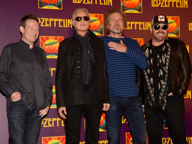 John Paul Jones, Jimmy Page, Robert Plant and Jason Bonham in New York city, October 9, 2012.